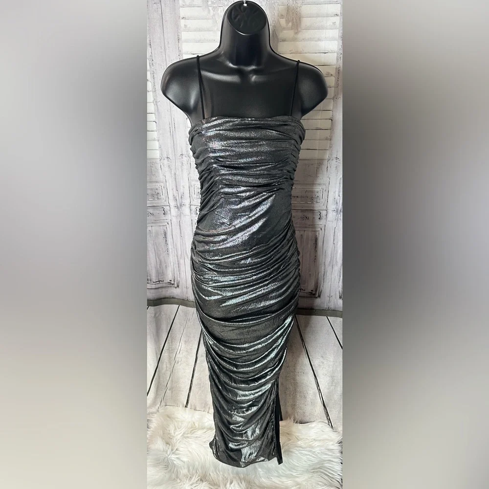 Metallic ruffle dress. - Picture 1 of 7